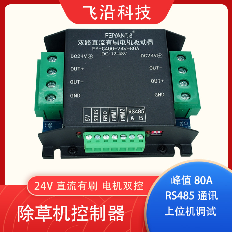 24V48 Remote Control Dual-Channel Dc Brushed Motor Controller Fy-C400 Feiyuan
