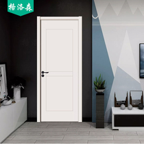 Modern minimalist solid wood door baking lacquered door Nordic wood door Home Bedroom door room door Door Room Door customization