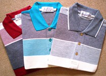 Value Promotion 2114 Three Guns Mens Striped Mesh Breathable and Comfortable Short Sleeve T-Shirt