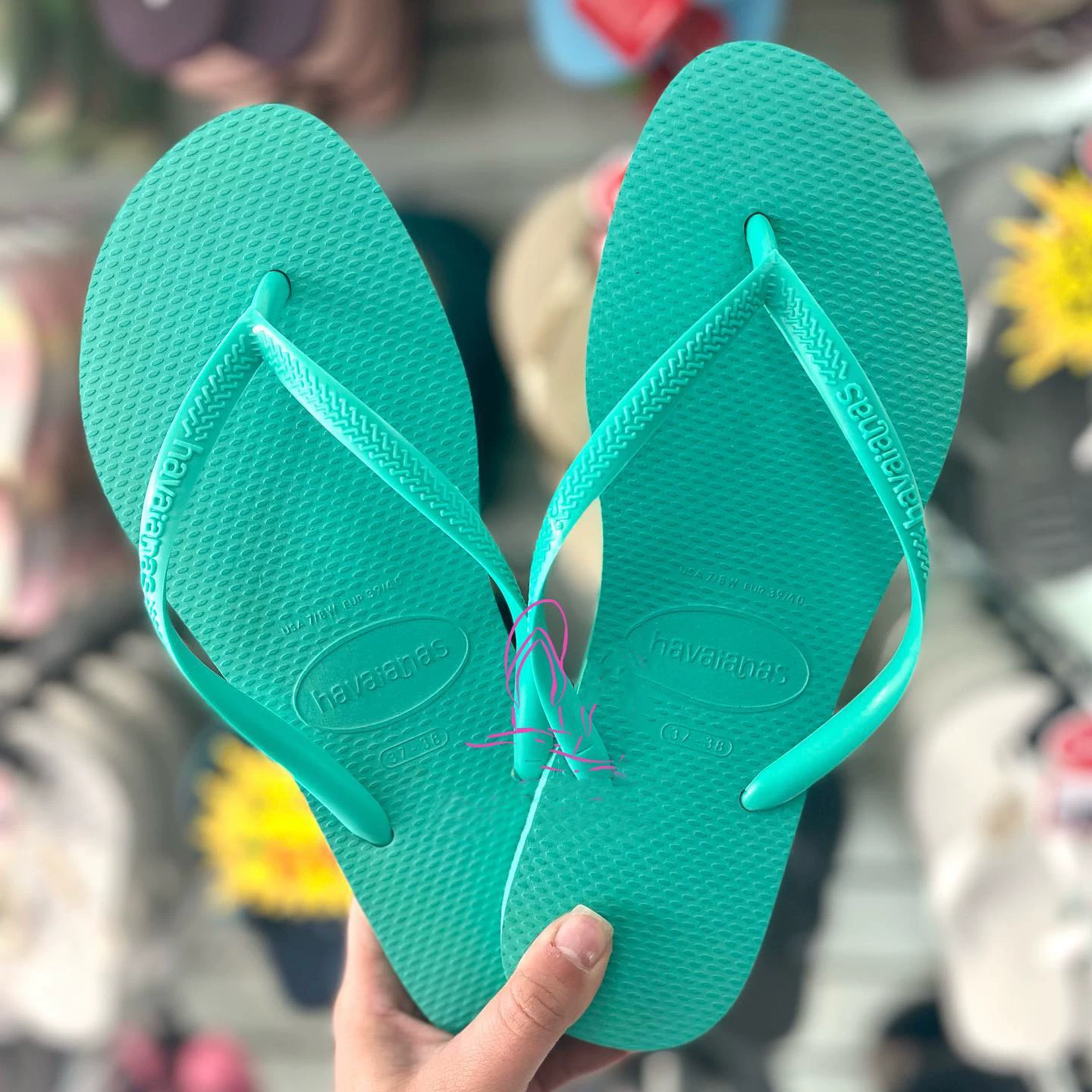 [Классические Havaianas не скользкие тапочки, шлепанцы, тонкая лента]