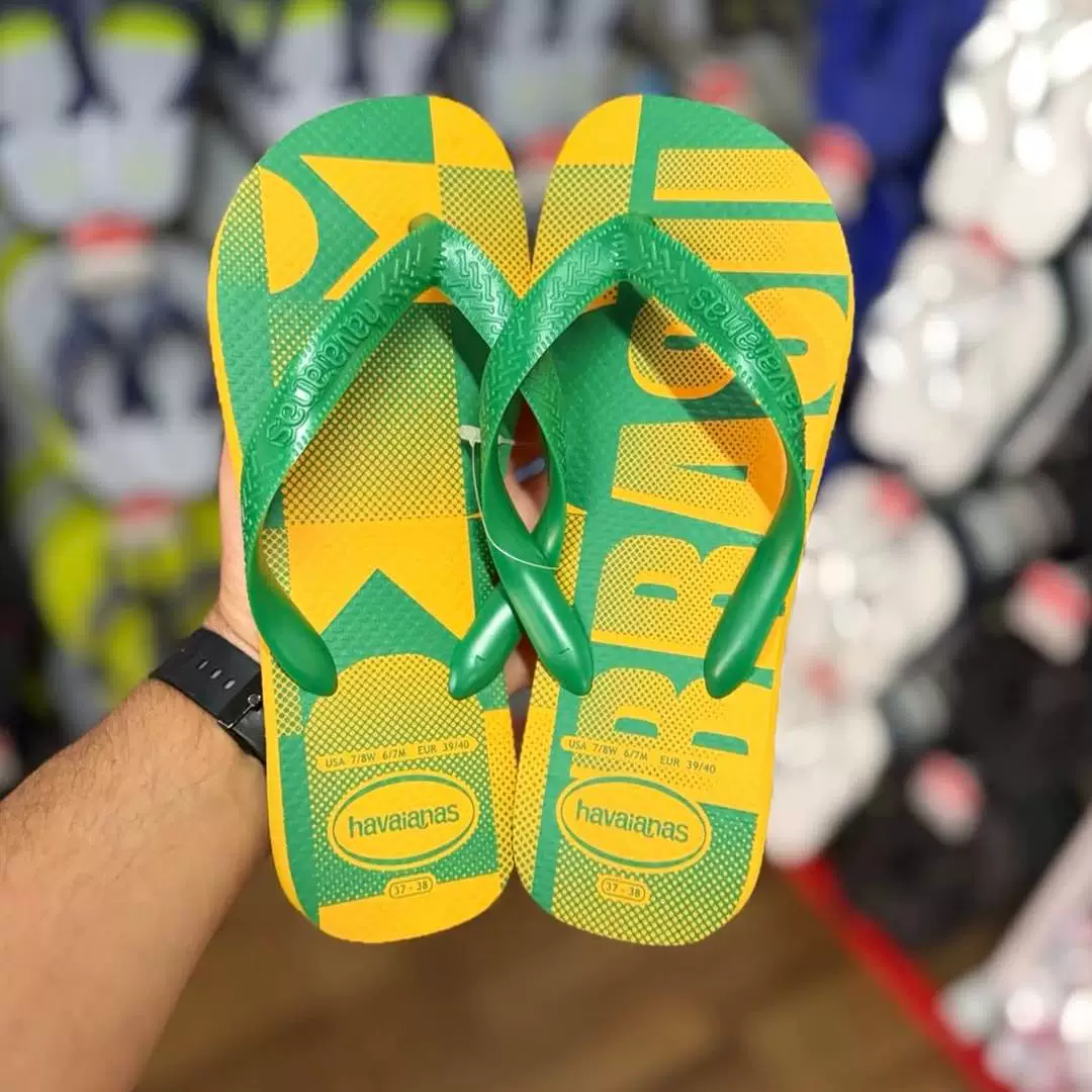 2026 новые шлепанцы havaianas нескользящие пляжные тапочки для Бразилии летом