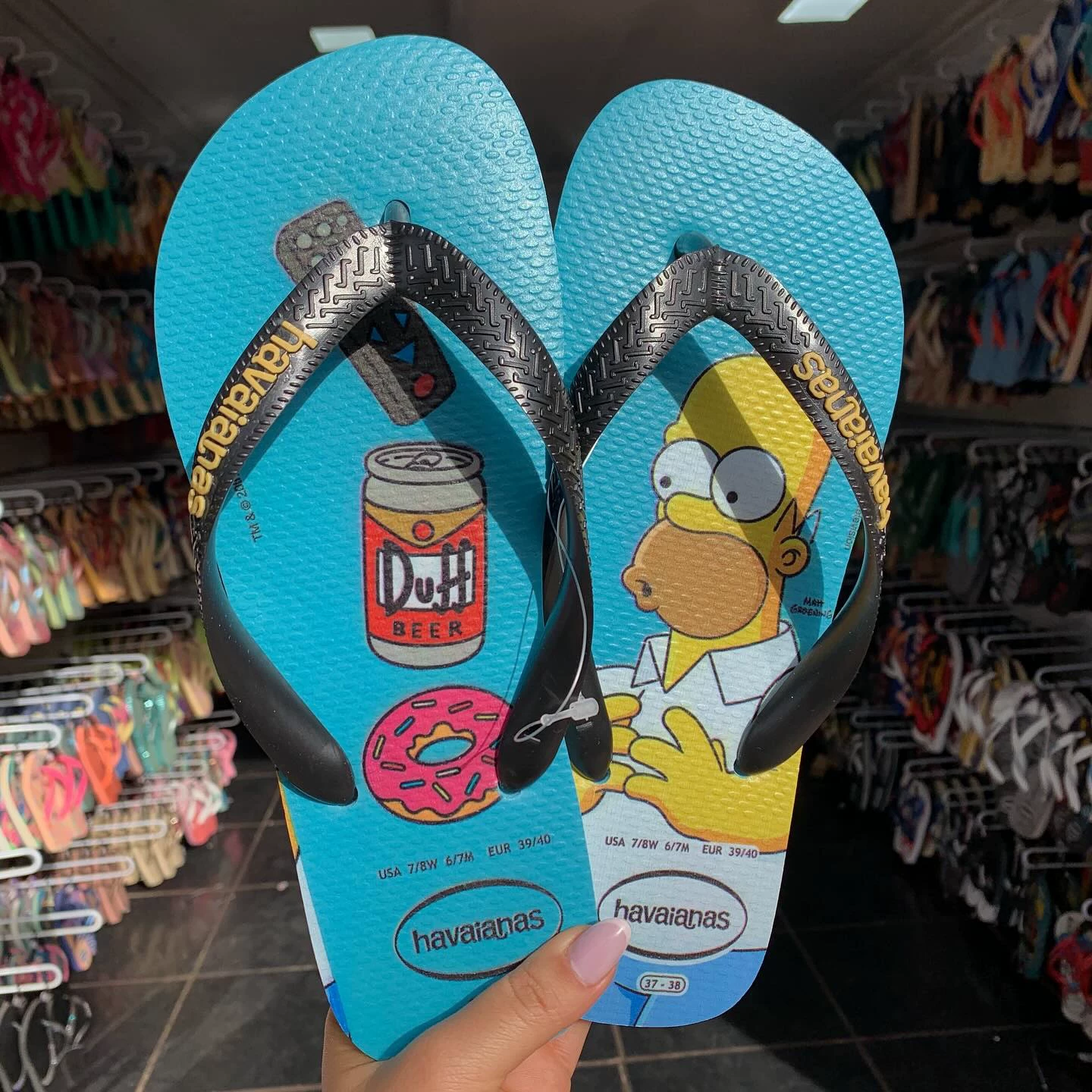 Havana Havaianas новые бразильские шлепанцы Simpson нескользящие пляжные сланцы с плоской подошвой