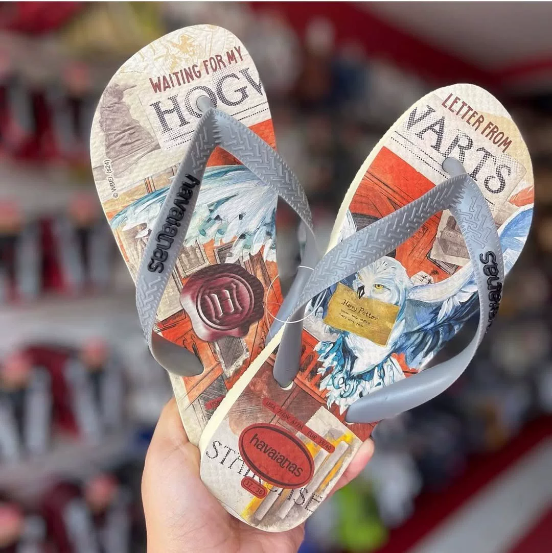 Шлепанцы Havaianas Гарри Поттер, нескользящие шлепанцы с плоской подошвой для пляжа