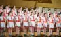 Học sinh tiểu học và trung học hợp xướng phù hợp với khăn quàng đỏ váy trẻ em thiếu niên tiên phong trang phục bay cao hơn trang phục múa quan ao tre em
