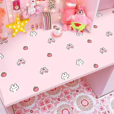 Net red room layout small table desk wallpaper self-adhesive bedroom girl girl heart girl table paper decoration desktop