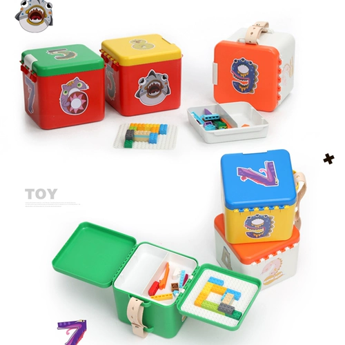 Портативная универсальная игрушка для путешествий для выхода на улицу, настольный конструктор, коробка для хранения