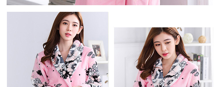 Dày flannel áo choàng tắm nữ kích thước lớn áo dài sexy nightdress san hô fleece đồ ngủ nam giới và phụ nữ mùa thu và mùa đông áo choàng tắm