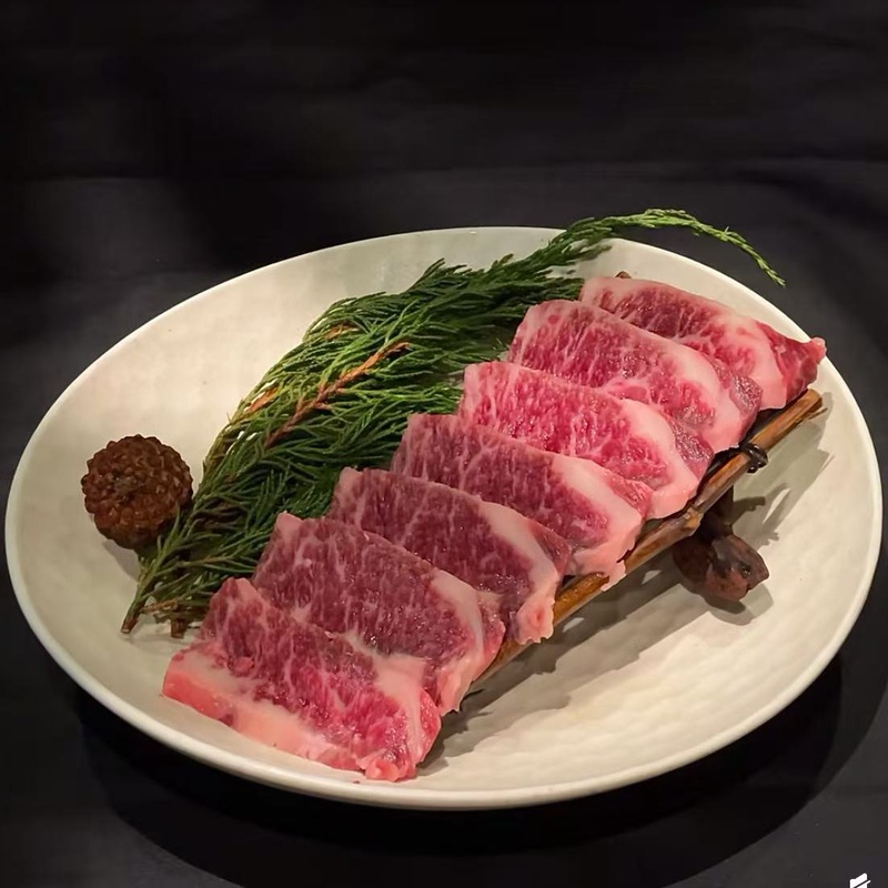 Ceramic Hammered Round Plate Japanese Style Yakitori Snowflake Wagyu Presentation Plate Creative Barbecue Restaurant Sansho Beef Belly Special Tableware Ceramic Hammered Round Plate Japanese Style Yakitori Snowflake Wagyu Presentation Plate Creative Barbecue Restaurant Sansho Beef Belly Special Tableware