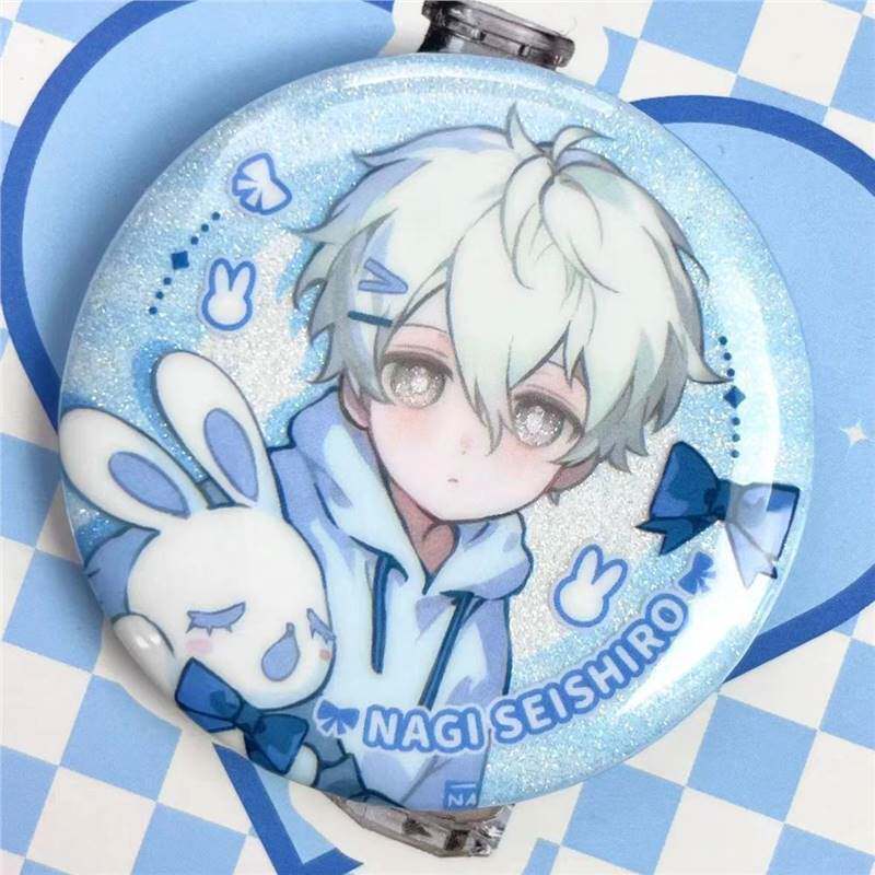 Blue Lock Badge Reo Mikage Seishiro Nagi Tinplate Pin Gift ACG Merchandise