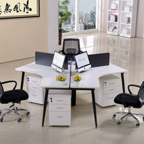 Modern minimalist staff office desk and chair combination 3 6 8 people office furniture screen work station staff table