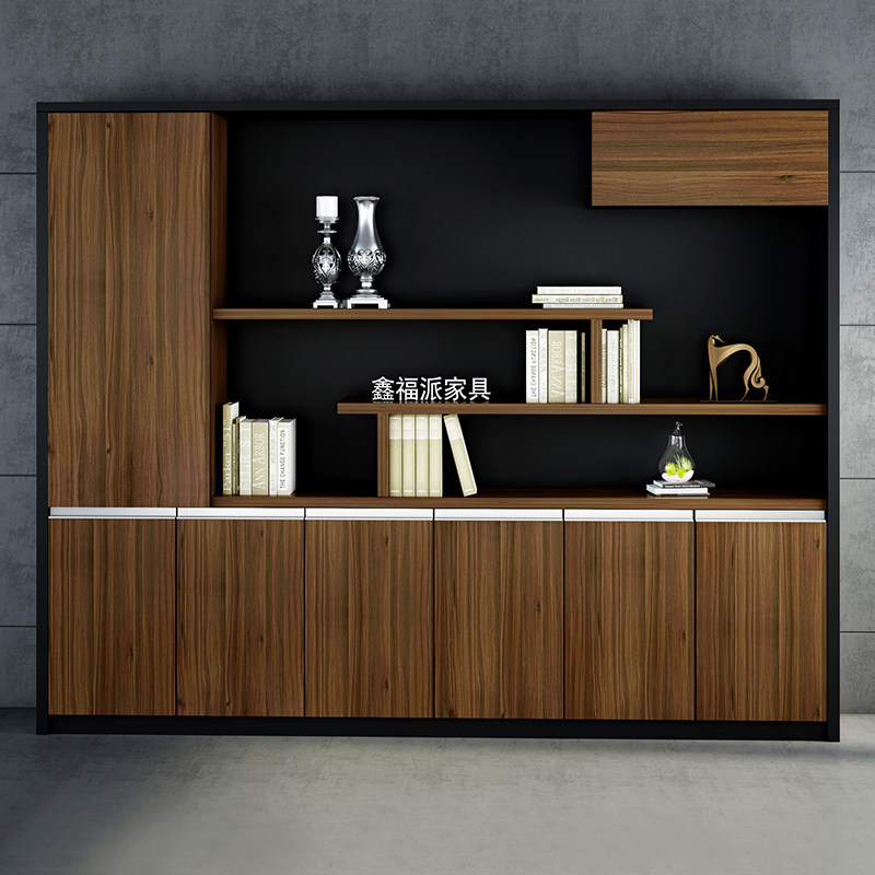 Guangzhou office furniture file cabinet background cabinet archival storage wooden bookcase combination boss room wardrobe