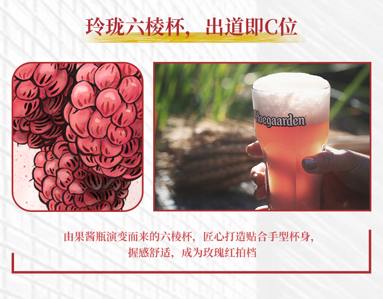 Rosée福佳啤酒玫瑰红啤酒精酿风味果味啤酒