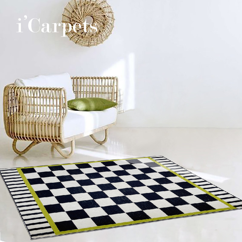 House color icarpets Japanese style and wind Morandi color carpet living room bedroom bedside blanket room lattice floor mat