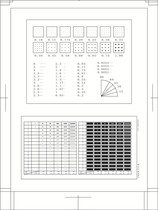Transparent film point card detection card 0 1-1 0 Solid dot measurement wire diameter length and width comparison card gauge
