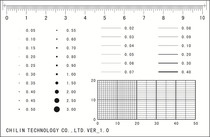 Custom dot line gauge Square area ruler Film ruler Transparent ruler Stain ruler Stain gauge can be invoiced