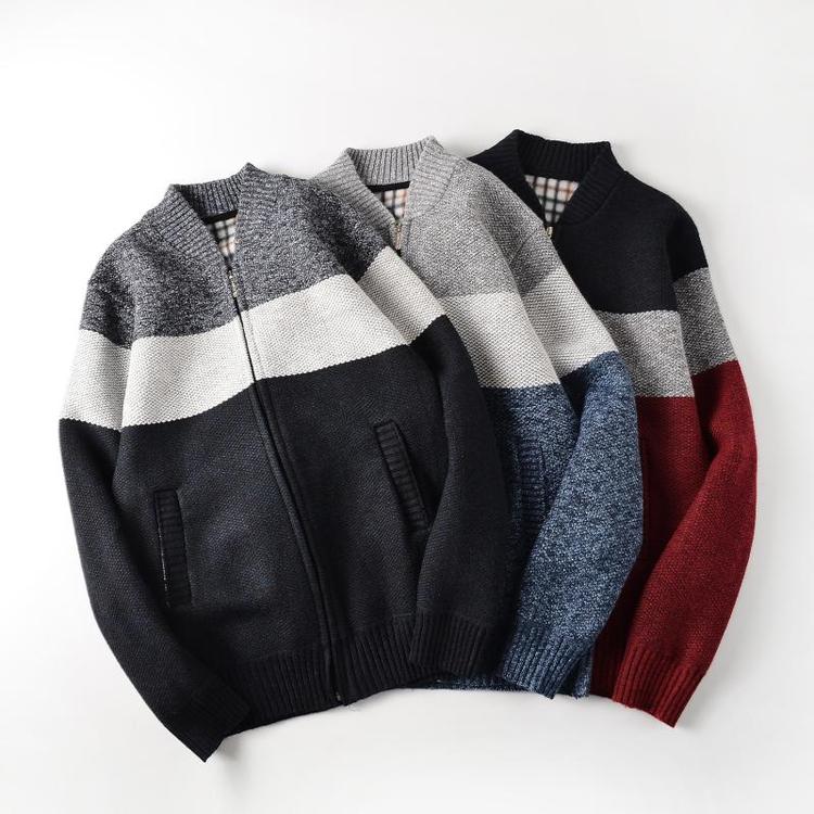 Flush Stock Tail Single Autumn Winter Baseball Collar Knit Cardiovert Sweater Sweater Loose Casual Jacket Tide