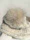 Knitted Pom-Pom Earflap Hat for Women, Winter Fleece-Lined, Warm, Ear-Protecting, Cold-Proof Hat, Northeast Skiing Style, Face-Slimming Hat