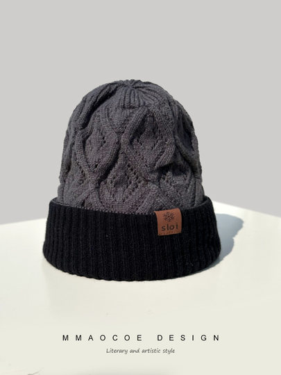 Men's Winter Knit Hat, Double-Layer Thickened, Warm Ear-Protecting Beanie, Outdoor Travel Anti-Cold Hat, Trendy Knit Hat