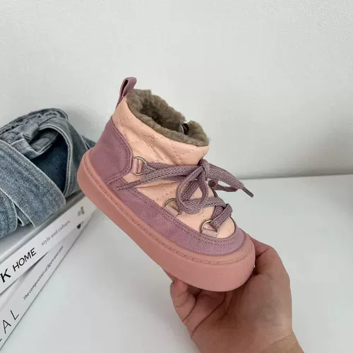 Детские зимние утепленные туфли, удерживающие тепло сапоги подходит для мужчин и женщин, в корейском стиле