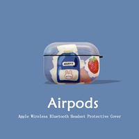 Apple, брендовая акварель, клубника, кролик, мультяшный защитный чехол, силиконовые креативные наушники, масштаб 1:2, 2/3, bluetooth