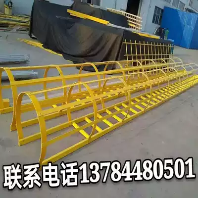 Glass fiber ladder cage protection pit deep well corrosion-resistant galvanized steel ladder maintenance platform safety straight ladder