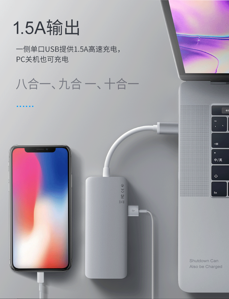 Typc-C Sét 3 MacBook usb docking station bộ chuyển đổi mở rộng Apple Mac pro áp dụng HDMI chuyển đổi máy tính xách tay chuyên nghiệp không khí kê Huawei điện thoại di động mate20 áp dụng - USB Aaccessories quạt kẹp