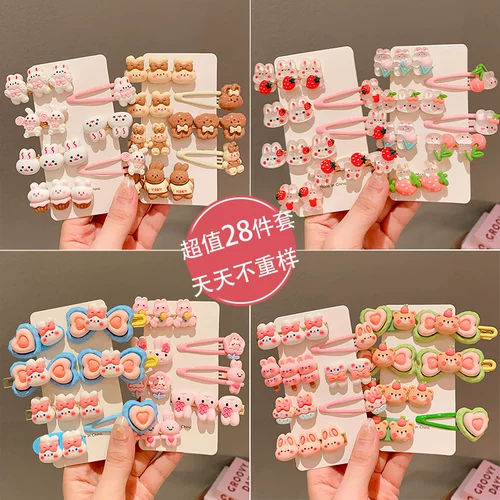 Детская мультяшная милая заколка для волос, детские шпильки для волос, заколка-крабик, аксессуар для волос, в цветочек