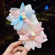 Princess floral headdress Super fairy lace flower hairclip children Girl hair clip clip clip hair jewelry cute temperament