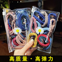 Leather band women tie head high elasticity high quality thick Hairband children girls do not hurt hair cord hair rope hair hair accessories headwear