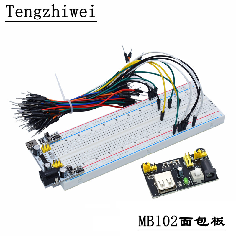 MB-102 mb102电路板400 830点免焊 pcb 面包板测试开发板DIY
