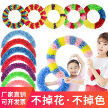 Encrypted steel wire wreath round hard Circle Sports opening kindergarten morning exercise flower bar Dance equipment props customized