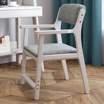 Childrens full solid wood learning chair lifting desk and chair student learning home writing seat adjustable backrest chair