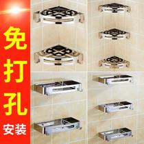 Wall stainless steel bathroom shelf Finishing rack Wall-mounted pylons Toilet storage rack Corner rack Entrance suction wall