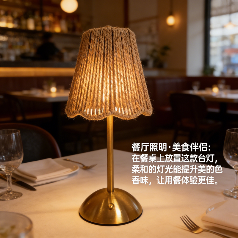 Bar Tabletop Decorative Ornaments Paper Rope Woven Table Lamp Restaurant Lighting Outdoor Waterproof USB Charging Decorative Table Lamp Bar Tabletop Decorative Ornaments Paper Rope Woven Table Lamp Restaurant Lighting Outdoor Waterproof USB Charging Decorative Table Lamp