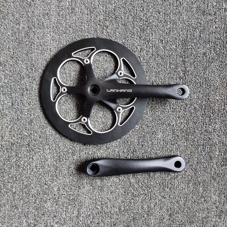 LANHANG folding bicycle tooth plate 52T with guard plate Lanhang aluminum alloy sprocket crank single disc 170mm