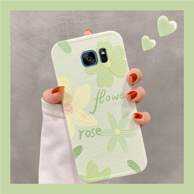 Suitable for Samsung S7 Edge Phone Case, Women's Silicone Sm-G9350 Anti-Drop Galaxy S7 Edge Artistic Style