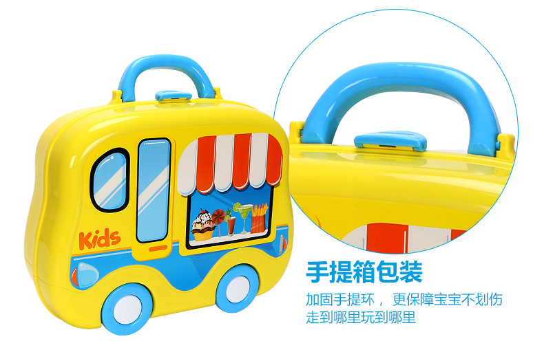 Trẻ em chơi nhà đồ chơi trang điểm nhà bếp nhà bếp ánh sáng hiệu ứng âm thanh bác sĩ vali vali hộp lưu trữ hoạt hình búp bê