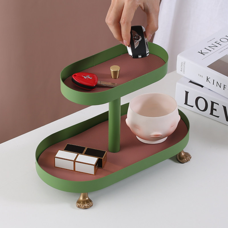 ELF Living Likehome Storage Floor Shelf Tabletop Multilayer Ins Small Cosmetic Shelve Iron Art Debris Storage Tray