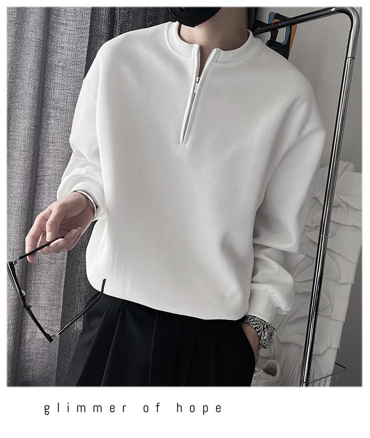 Design geïnspireerde hoodie lente en herfst, Instagram trendy merk half rits knappe jas voor mannen in 2022 nieuw_voghion.com