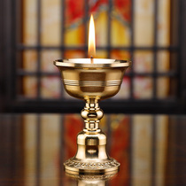 Pure copper lotus Eight Po Lights Buddha Hall is dedicated to the Buddhas base Buddhist temple Buddha front for the lamp Buddha supplies Buddha oil lamp