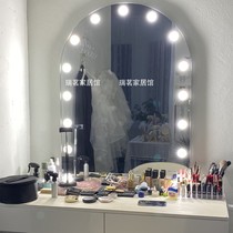 Wall-mounted makeup mirror with light desktop bridal shop beauty salon desktop studio makeup table photo studio special dressing table