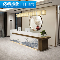 New Chinese-style cashier Caier beauty salon health center tea house company counter restaurant light luxury reception front desk bar
