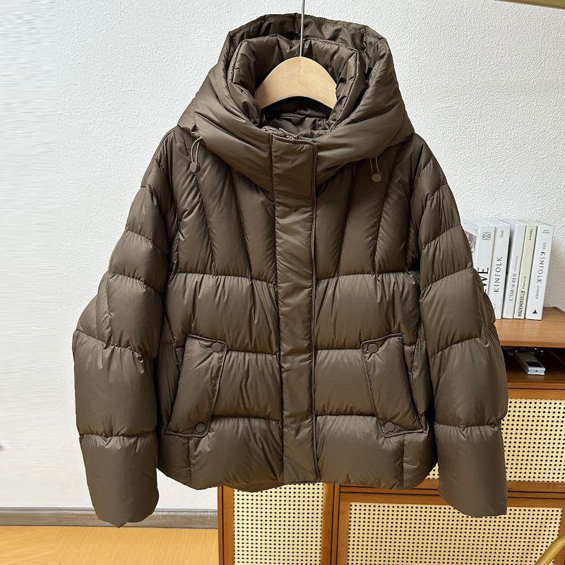 White Duck down Factory Direct Sale European Style Ultra-Light Soft down Jacket for Women, Short Thickened Hooded Loose Fashion Melard White Duck down Factory Direct Sale European Style Ultra-Light Soft down Jacket for Women, Short Thickened Hooded Loose Fashion Melard