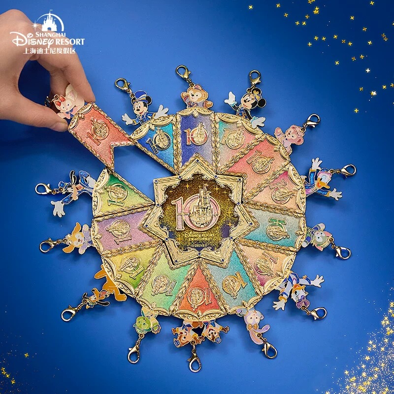 Shanghai Disney 10Th Birthday Celebration Wonderful Celebration Series Flag Magnet Blind Box Set