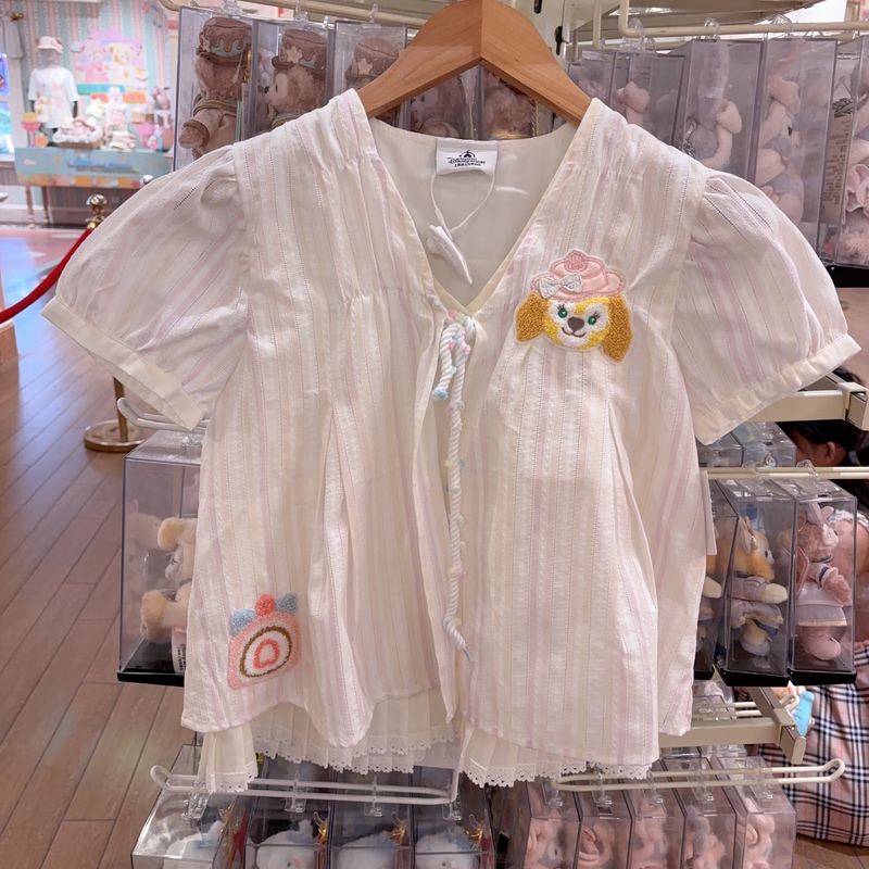Shanghai Disney Domestic Agent, Qianqian Summer Vacation Two-Piece Shirt Short Sleeves