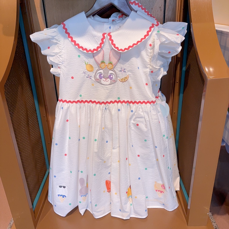 Shanghai Disney Domestic Agent Zootopia Judy Children's Dress Short-Sleeved Skirt Shanghai Disney Domestic Agent Zootopia Judy Children's Dress Short-Sleeved Skirt
