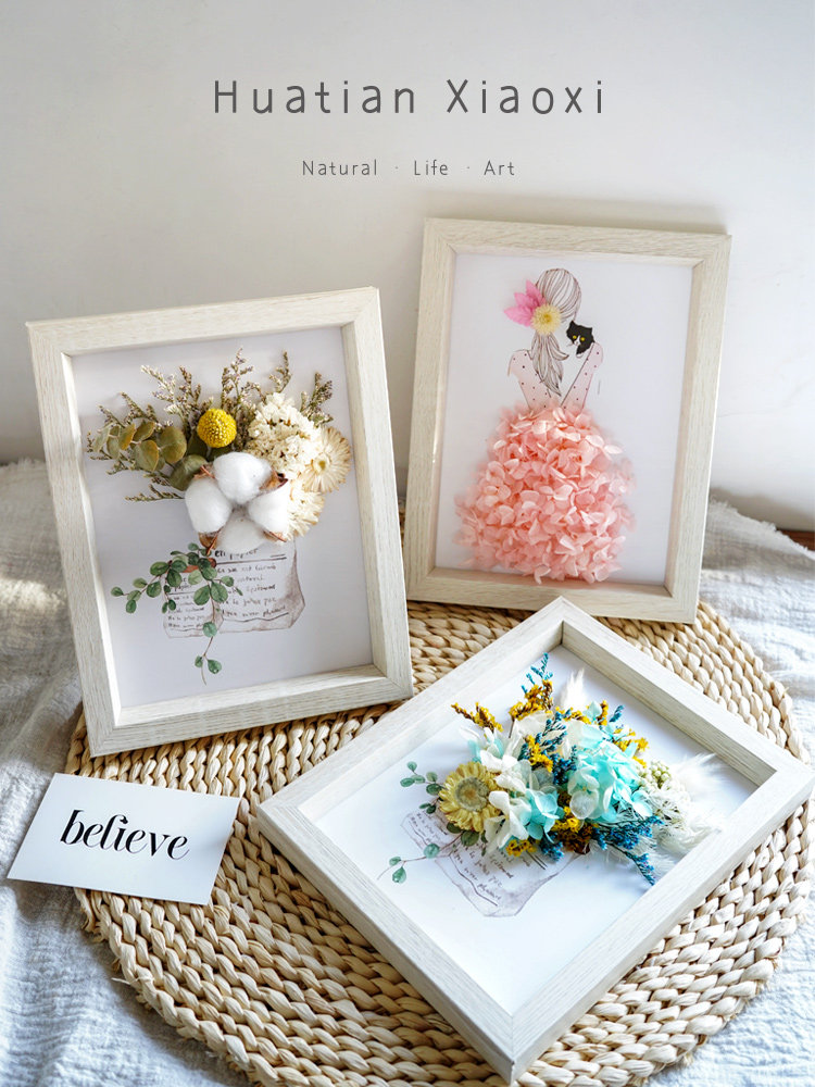 Plant specimen sticker salon immortalized flower Home dried flower decoration decoration handmade photo frame diy dried flower material package