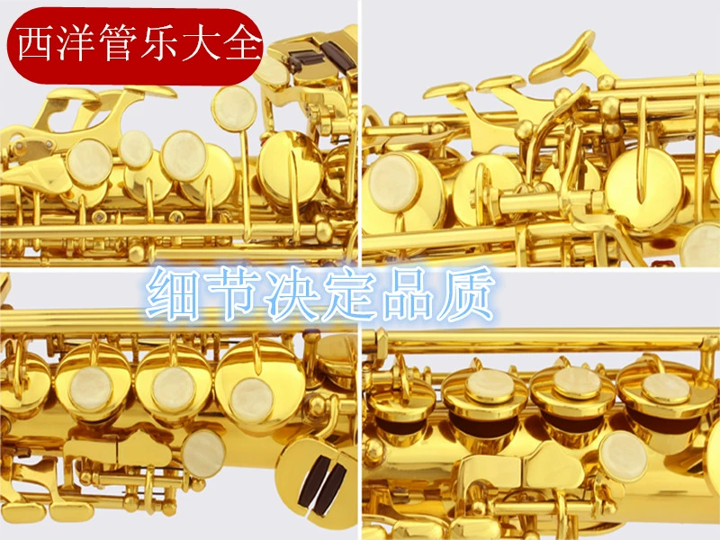 [Meissic] saxophone soprano MSS-992 xuống B tweeter tích hợp nhạc cụ ống saxophone - Nhạc cụ phương Tây