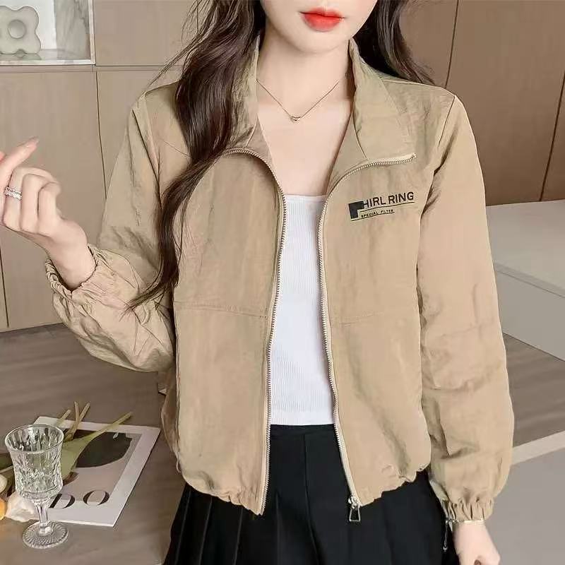 Sun Protection Clothing, Fashionable Age-Reducing Printed Short Jacket for Women, Spring and Autumn Style, Petite Casual Versatile Jacket, Commuting and Covering up