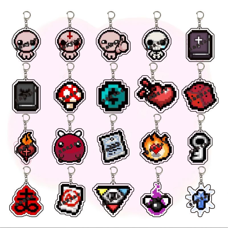 Isaac's Binding Acrylic Keychain Game Merchandise Cartoon Backpack Pendant Sulfur Fire Fighting Bean Bag Ornament